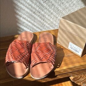 MApache Isla Woven Leather Sandals